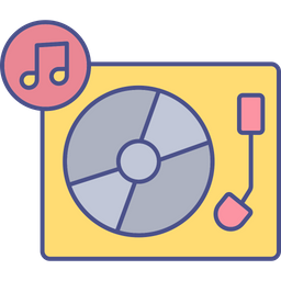 오디오 턴테이블  아이콘