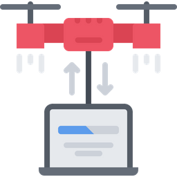 Carregamento de dados de drones  Ícone