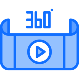 Visualização de vídeo 360º  Ícone