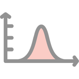 Bell Curve On Graph  Icon