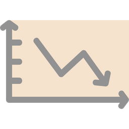 Declining Line Graph  Icon