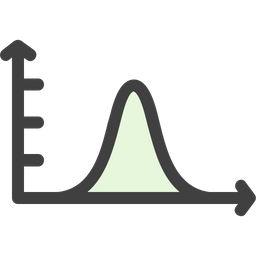 Bell Curve On Graph  Icon