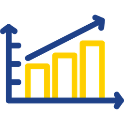 Gráfico de barras crescente  Ícone