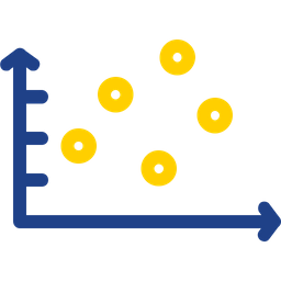 Gráfico de bolhas  Ícone