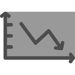 Declining Line Graph  Icon