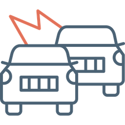 Accidente de auto  Icono