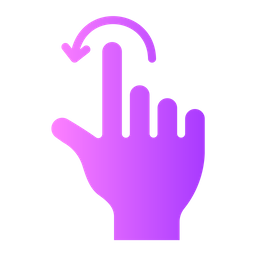 Left Rotation Gesture  Icon