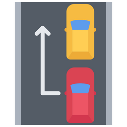 Car Overtaking  Icon