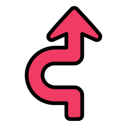 Curved Arrow  Icon