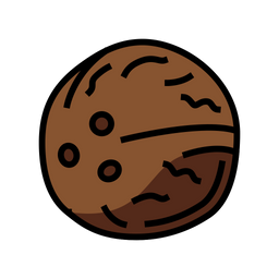 Brown Coconut  Icon