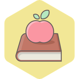 Apple On Book  Icon