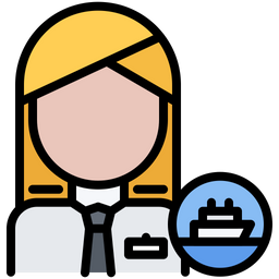 Female Cruise Captain  Icon