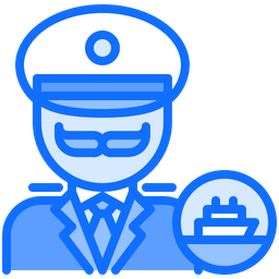 Male Cruise Captain  Icon