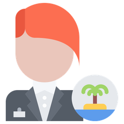 Female Travel Manager  Icon