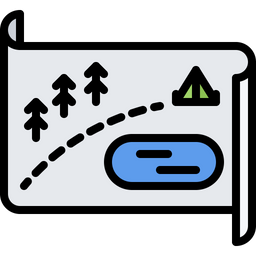 Camping Map  Icon