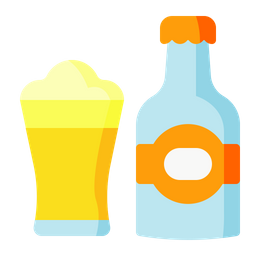 Alcohol bottle and glass  Icon