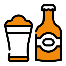 Alcohol bottle and glass  Icon