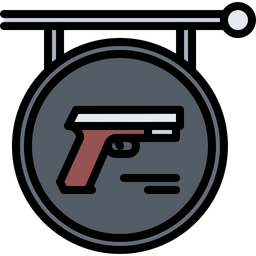 Gun Signboard  Icon