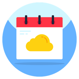 Cloud Calendar  Icon