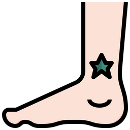 발목 문신  아이콘