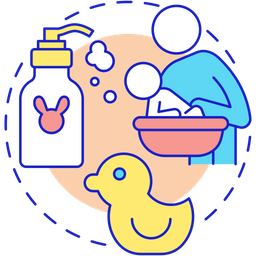 Bathing newborn  Icon