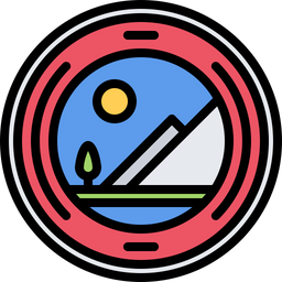 Mountain Stamp  Icon