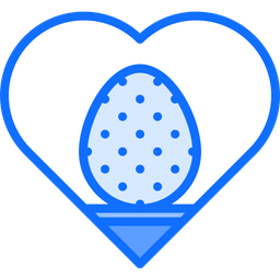 Easter Egg Heart  Icon