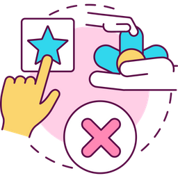 No pointing, reaching and waving gestures  Icon