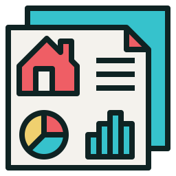 Immobilienanalyse  Symbol