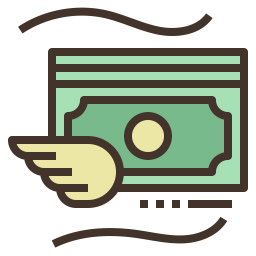 Flying money  Icon