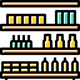 Prateleira de mercearia  Ícone