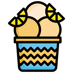 Ice Cream Cup Lemon  Icon