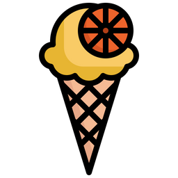 Ice Cream Orange  Icon