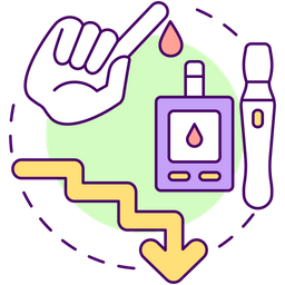 Insulin level decrease  Icon