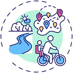 Family bike ride  Icon