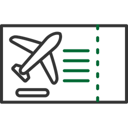 Passagem de avião  Ícone