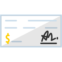 Bank Check  Icon