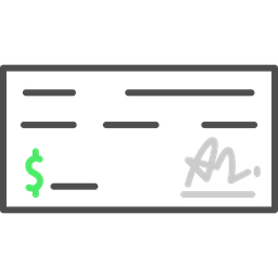 Bank Check  Icon