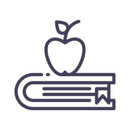 Book And Apple  Icon