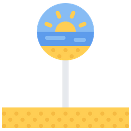 Beach Sign  Icon