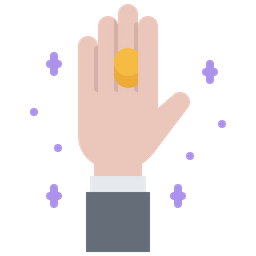 Hand Coin Magic  Icon