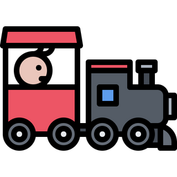 Amusement Park Train  Icon