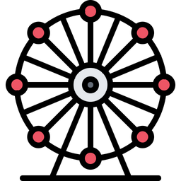 Roda de diversão  Ícone