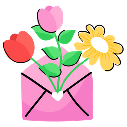 Flower Envelope  Icon