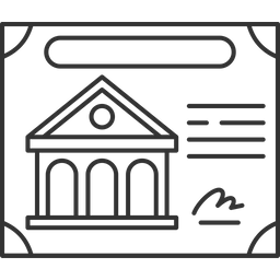 Bank Certificate  Icon