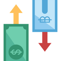 Troca de dinheiro  Ícone