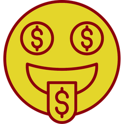 Dollar Face Emoji  Icon