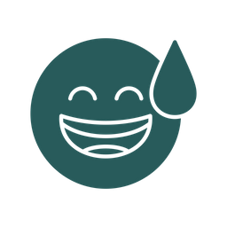 Grinning Face With Sweat  Icon