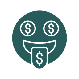 Dollar Face Emoji  Icon