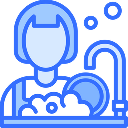 Dish Washing Woman  Icon